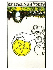 Ace of Pentacles Reversed
