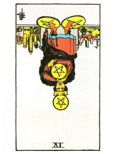 Four of Pentacles (R)
