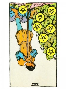 Seven of Pentacles (R) 