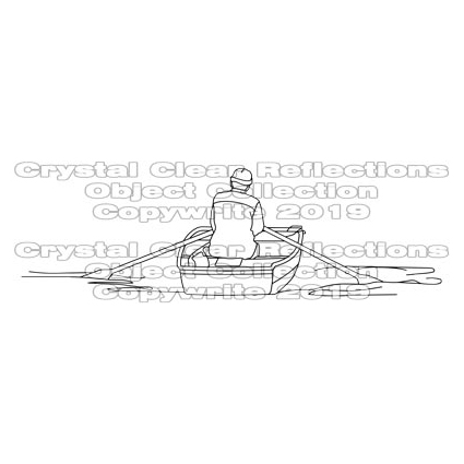 Man Rowing a Boat