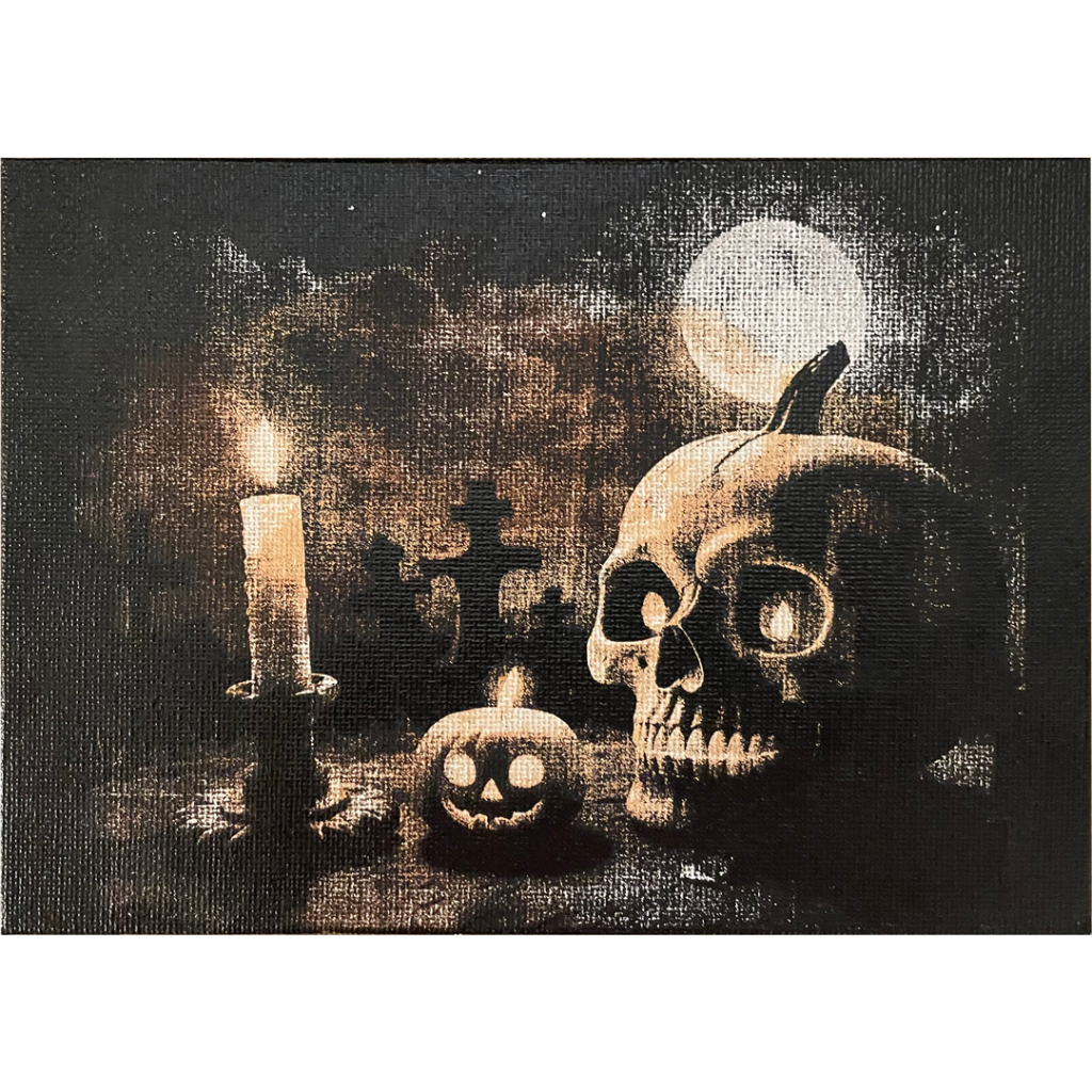 What better than a 5" x 7" Canvas filled with Halloween Fun